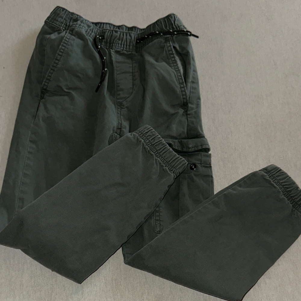 Kids Size 6/7 Members Mark Elastic Waist Pants - Dark Green